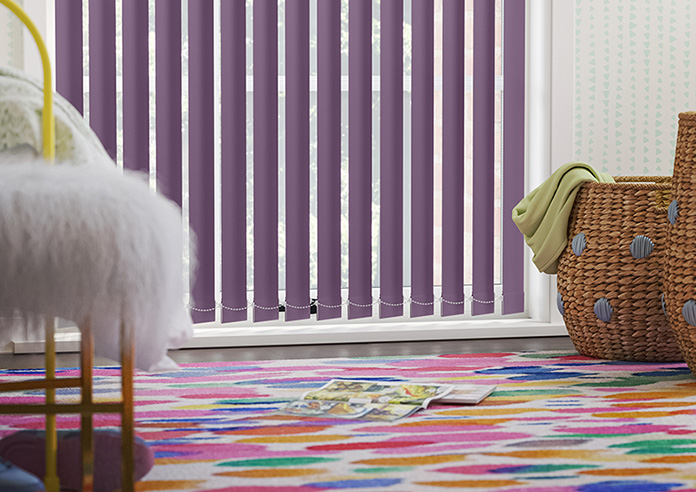 Trinity (FR Blackout), Venetian Purple - Vertical Blind - Image 5
